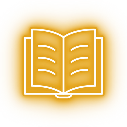 Neon yellow open book icon